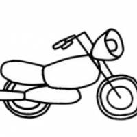 好看简单的摩托车简笔画简单画法步骤图片大全