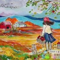 去郊外摘苹果画秋天的画优秀作品欣赏