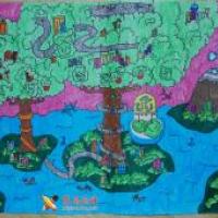 科幻儿童画作品欣赏《环保树屋》
