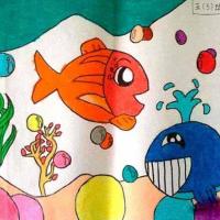 小学四年级美丽海底世界儿童画图片