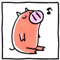四步画出可爱简笔画 唱歌的小猪