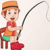 在钓鱼的男孩简笔画怎么画 关于钓鱼的简笔画