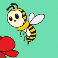 小蜜蜂采花蜜怎么画