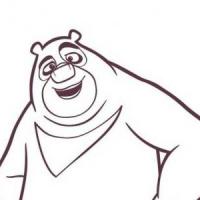 《熊出没》系列之熊大的简笔画