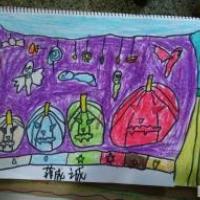 万圣节比赛儿童画优秀作品-万圣之夜