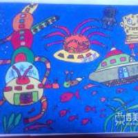 小学生优秀科幻画《海底清洁器》赏析