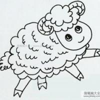 可爱的小绵羊简笔画图片