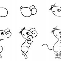 简笔画教程：画卡通小老鼠