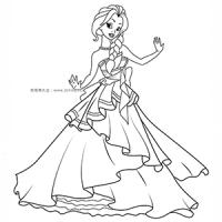 跳舞的公主简笔画图片