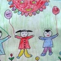 幼儿园小班六一儿童节儿童画图片：六一快乐