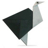 幼儿手工折纸--有趣的小鸵鸟
