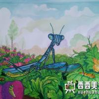 优秀小学生获奖科幻画《机械螳螂》赏析