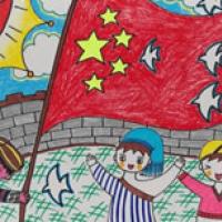 庆祝国庆70周年儿童画作品图片