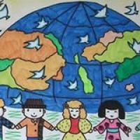 2020世界地球日主题儿童画