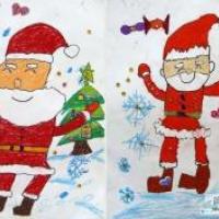 圣诞节圣诞老人儿童画作品欣赏(两幅)