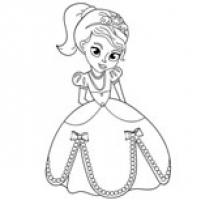 穿着漂亮公主裙的公主简笔画图片_公主的简单画法