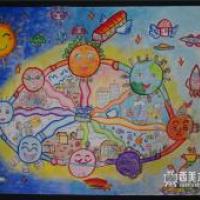 中学生获奖科幻画《太空新紀元》