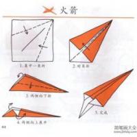 儿童折纸：火箭的手工折法!