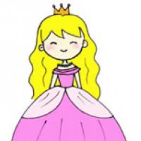 [公主的画法]看步骤学画可爱的小公主简笔画