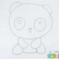 萌哒哒的大熊猫可爱动物儿童画教程分享