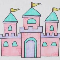 彩色城堡怎么画简笔画