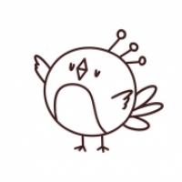 小鸟简笔画图片,简单的小鸟涂色模板