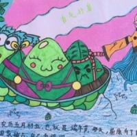 端午粽子香端午节民俗画作品分享