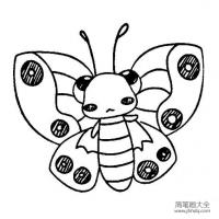 昆虫简笔画大全 美丽的蝴蝶简笔画