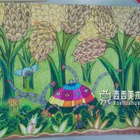 二等奖小学生获奖科幻画《 植物医生》