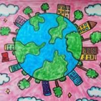 2020世界地球日儿童绘画作品,还给地球