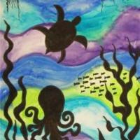 简单的海底世界画作品之神奇的海洋生物