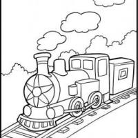 火车图片 行驶中的火车简笔画