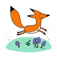奔跑的狐狸简笔教程步骤图
