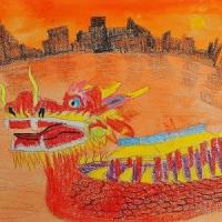 河面上的龙舟有关端午节龙舟画图片展示