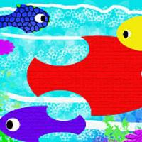 海底世界彩色的鱼儿儿童画