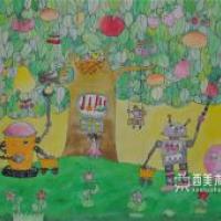 小学生获奖科幻画《快乐果园》赏析