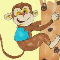 爬树小猴子怎么画