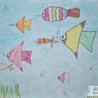 二年级海底世界儿童画画图片