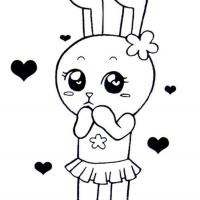 可爱的女兔子简笔画