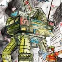 优秀中学生科幻画《抢救掘进机》