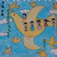 纪念抗战胜利70周年儿童画-和平中国