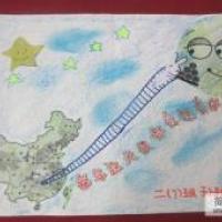 欢庆中秋节儿童绘画-难忘十五月圆时