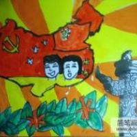爱我中华,国庆节儿童画作品欣赏