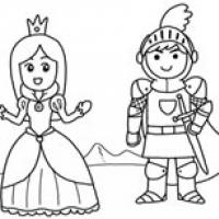 公主与勇士简笔画 公主与勇士彩色画法步骤图解教程