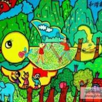 儿童画 和谐的森林家园