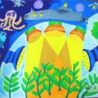 中学生科幻画《海底植物园》欣赏