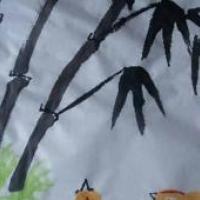 儿童中国画秋竹,儿童画竹林里的小鸡