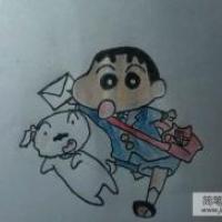 儿童漫画 蜡笔小新和小白