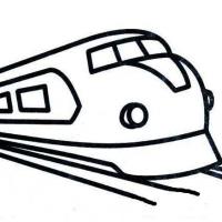 跑的飞快的小火车,交通工具简笔画图片