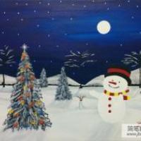静静的雪人绘画作品在线看
